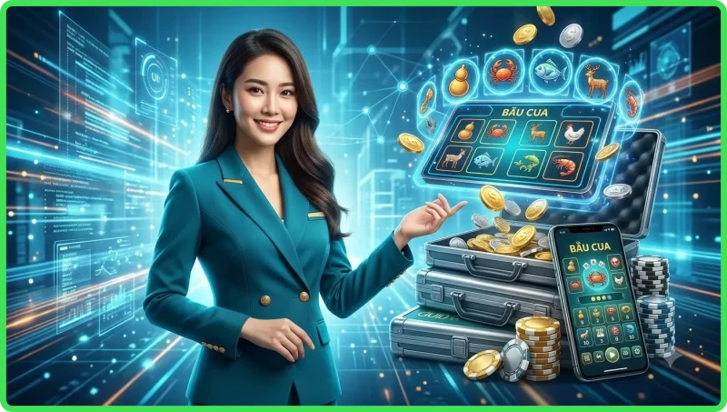 Bầu cua online tại WW88 với xúc xắc và biểu tượng