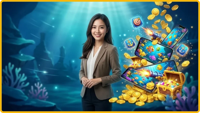 Chơi bắn cá đại dương trên điện thoại di động