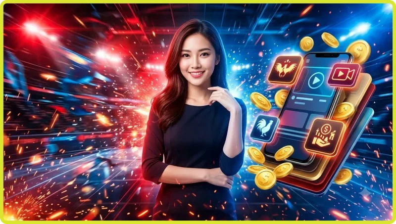 Chú gà chọi với cựa dao sắc bén trên sàn đấu tại WW88