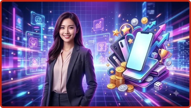Điện thoại hiển thị giao diện lô xiên online với các quả bóng số và cúp vàng