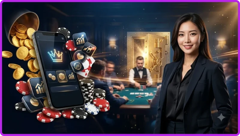 loi-vao-hoanh-trang-cua-casino-ww88-voi-anh-sang-neon-va-vang-bai-va-chip-bay-lo-lung Lối vào hoành tráng của Casino WW88 với ánh sáng neon và vàng, bài và chip bay lơ lửng