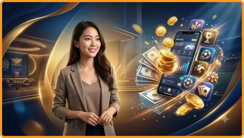 Sách mở với kính lúp và bút lông vàng - biểu tượng điều khoản điều kiện WW88