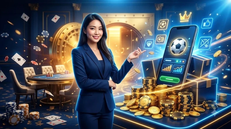 san-van-dong-bong-da-ve-dem-voi-cup-vang-va-qua-bong Sân vận động bóng đá về đêm với cúp vàng và quả bóng